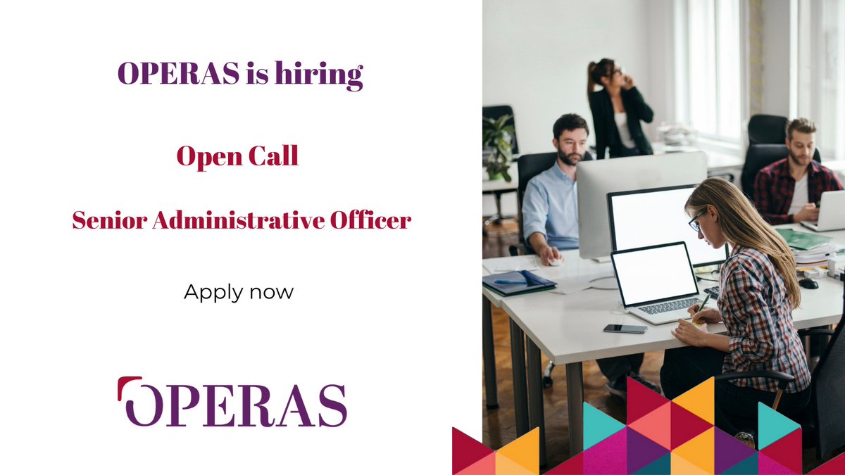 New Job Opportunity: OPERAS is looking for a Senior Administrative Officer. The position includes ensuring the smooth, effective and coordinated running of the OPERAS General Office Administration. 

Full call: operas-eu.org/senior-adminis…

#JobOpportunity #OPERASRI #OpenPosition