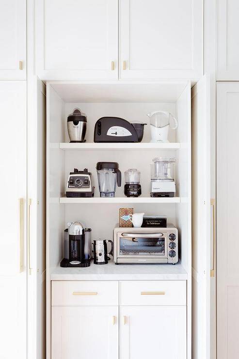 #Declutter the kitchen with simple, space-saving, appliance #storageideas.  cpix.me/a/169580702
