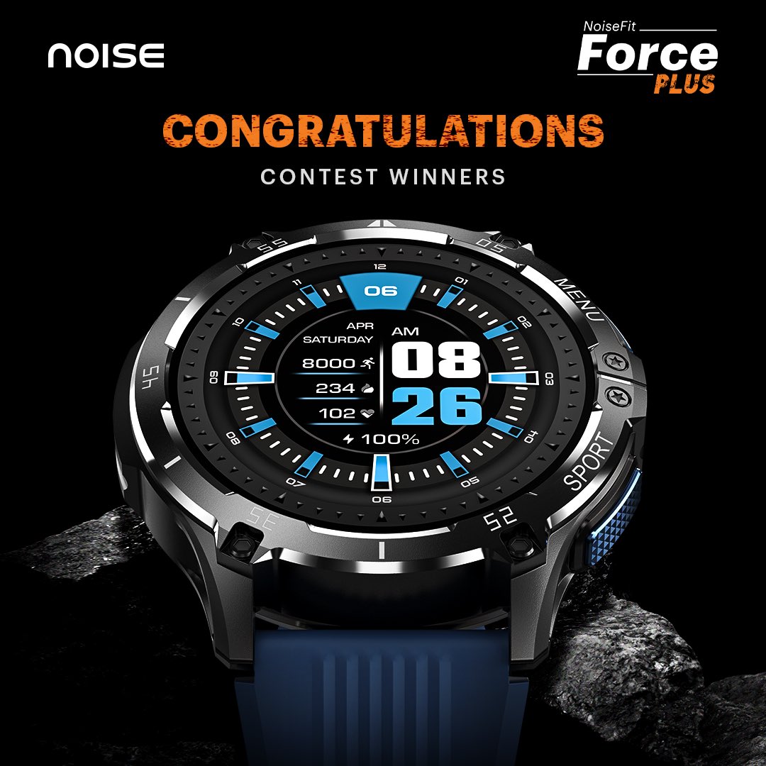 gonoise's tweet photo. We are excited to announce the winners of our NoiseFit Force Plus contest.

@noeyebrowsiyer
@duttsthewayy
@Sheetal155 

Congratulations on your win.

#Noise #Noisemakers #Giveaway #BuiltForExtremes #NoiseFitForcePlus https://t.co/qXJnpvP5oy