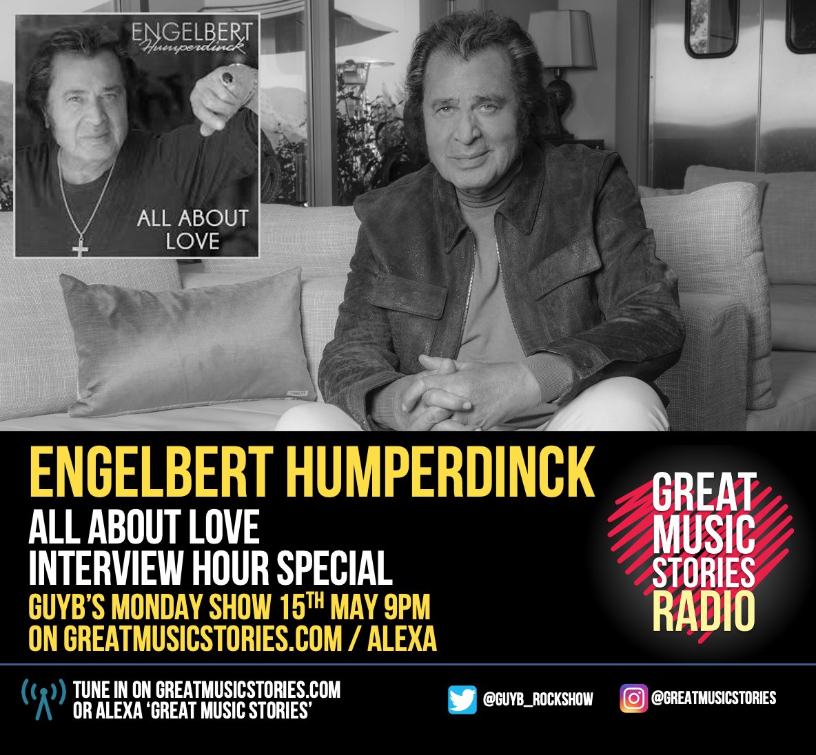 GuyB_rockshow's tweet photo. On today’s show from 6pm, new music from @wethreekings_ @luzmor01 @LNLegacy @VioletBlend and an interview with @ehumperdinck at 9pm https://t.co/Hnl3rNNw9d