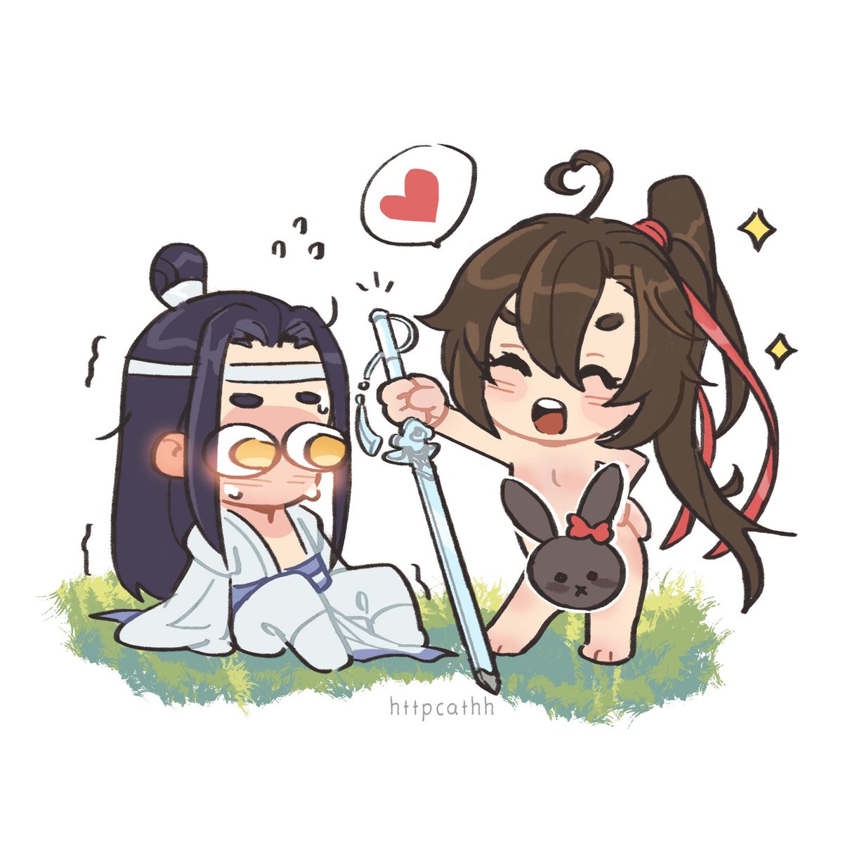 the iconic incense burner scene chibi edition~ 

#mdzs #魔道祖师 #wangxian