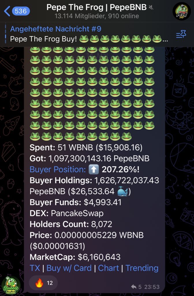 cloudofadegen's tweet photo. @MoontokOfficial Its @BNBPepe for me! $PEPE https://t.co/ug4DQzlDYs