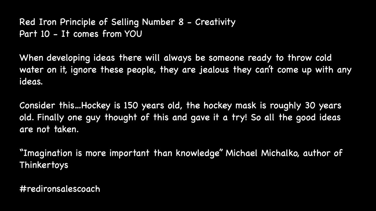 TazmanSS's tweet photo. Imagination is more important than knowledge.
#redironsalescoach #Salesmanship #creative https://t.co/2PqaVERJj9