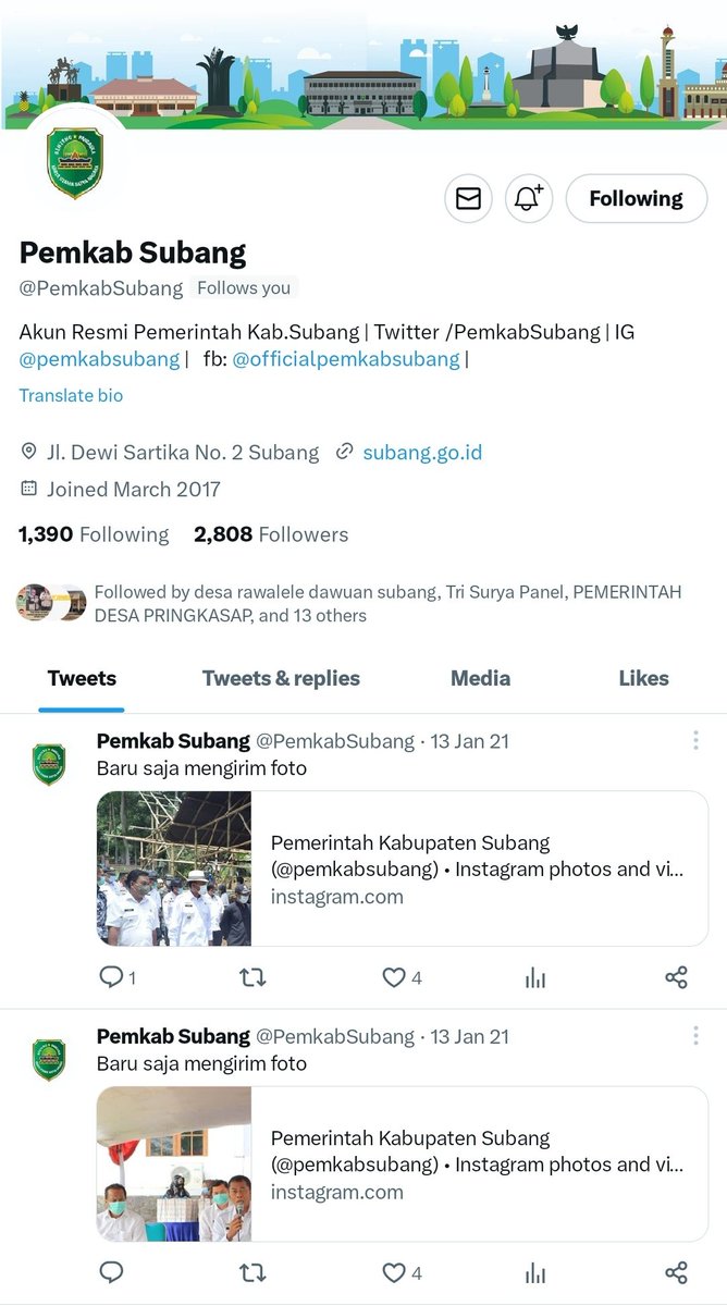 Ieu akun <a href="/PemkabSubang/">Pemkab Subang</a> dugi ka teu aya adminan kieu, kumaha ieu teh? @WismaKarya