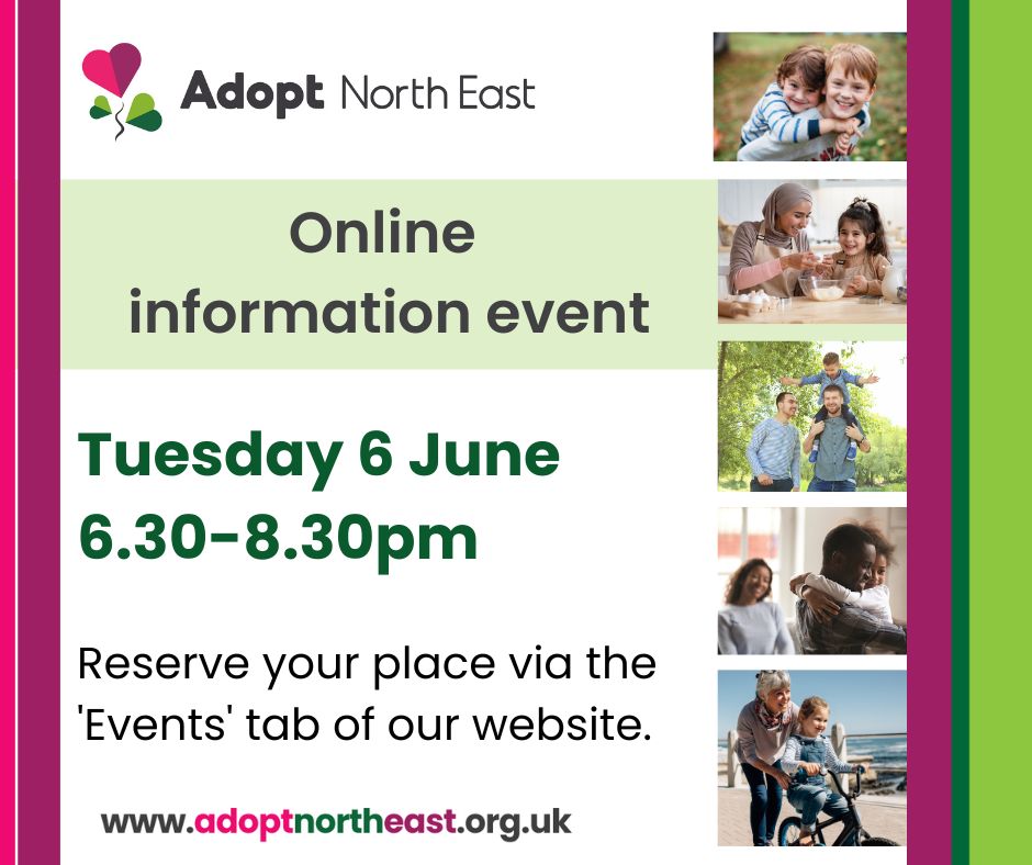 AdoptNorthEast (@adoptnortheast) on Twitter photo Our next information evening will take place online on 6th June 23 at 6.30pm. For more information visit our website adoptnortheast.org.uk <a href="/N_landCouncil/">Northumberland County Council</a> <a href="/NTCouncilTeam/">North Tyneside Council</a> <a href="/STyne_Council/">Official South Tyneside Council</a> <a href="/gateshead/">Gateshead Council</a> <a href="/NewcastleCC/">Newcastle City Council</a> Our next information evening will take place online on 6th June 23 at 6.30pm. For more information visit our website adoptnortheast.org.uk <a href="/N_landCouncil/">Northumberland County Council</a> <a href="/NTCouncilTeam/">North Tyneside Council</a> <a href="/STyne_Council/">Official South Tyneside Council</a> <a href="/gateshead/">Gateshead Council</a> <a href="/NewcastleCC/">Newcastle City Council</a>