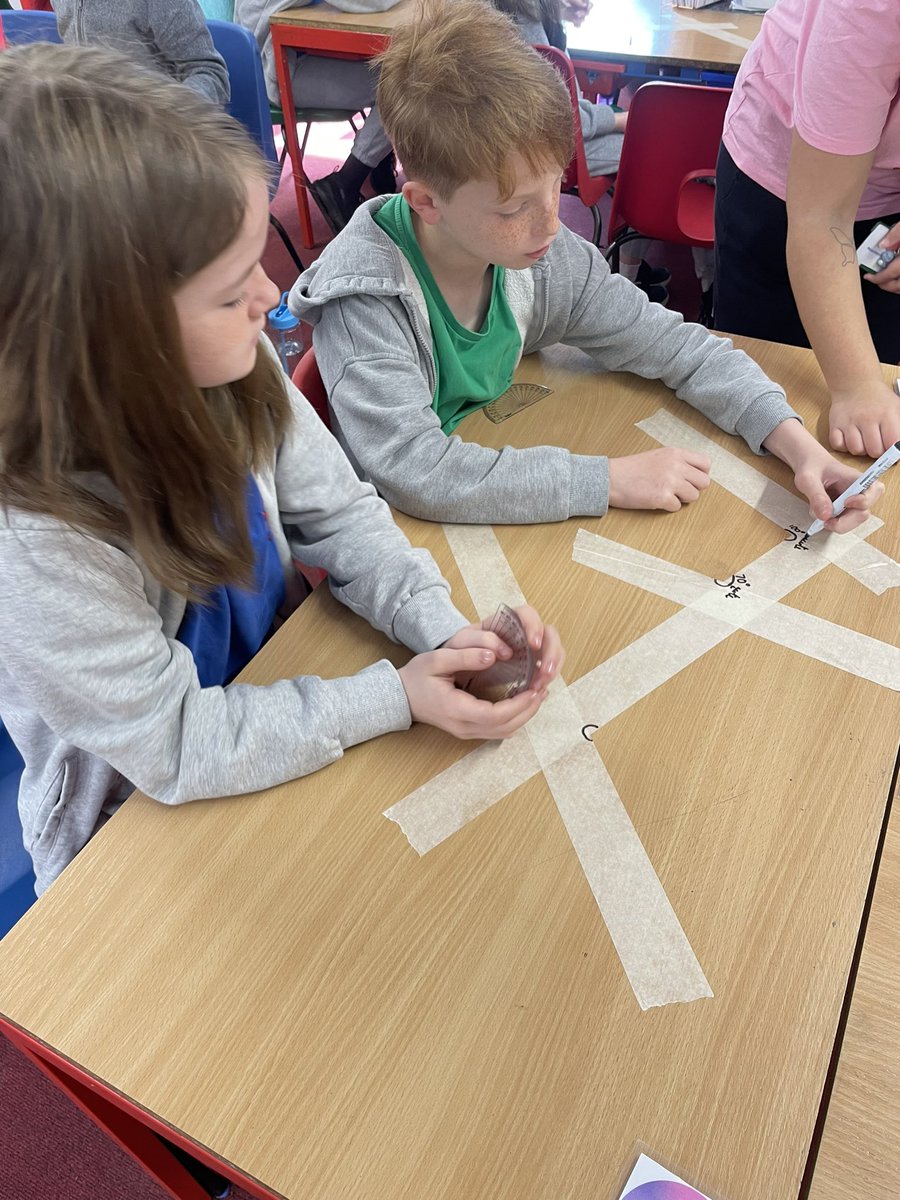 MaundeneSchool's tweet image. Jays started their learning today off by measuring angles. They had to work together to measure the angles created by the masking tape! #practicalmaths