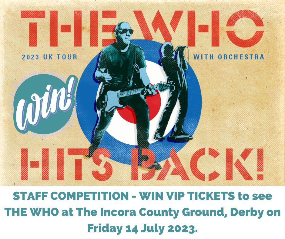 🚨Calling all <a href="/UHDBTrust/">University Hospitals of Derby and Burton NHS FT</a> staff🚨

We have 2 VIP tickets, exclusively for staff, for legendary rock band The Who at the <a href="/DCCCEvents/">The County Ground</a> Incora County Ground on Friday 14th July!

Entry is easy! Just head to bit.ly/UHDBVipWhoTick… and enter your details. 

Terms &amp; Conditions apply.
