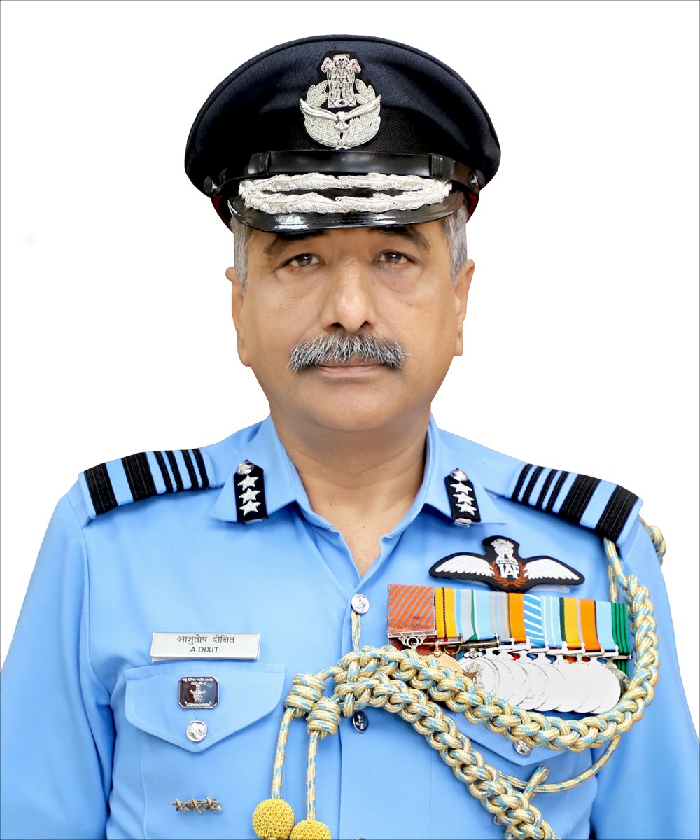 SpokespersonMoD's tweet photo. Air Marshal Ashutosh Dixit took over as the Deputy Chief of the Air Staff today.
Read more about him:https://t.co/Oesw3pU6y9
@rajnathsingh 
@giridhararamane 
@IAF_MCC 
@PIB_India https://t.co/tlQSFYouvI