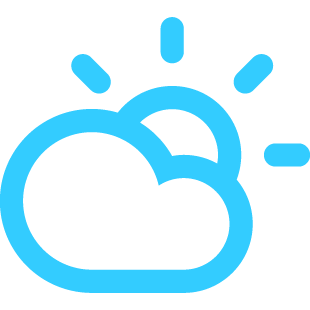 Mostly Cloudy today! With a high of 77F and a low of 56F.