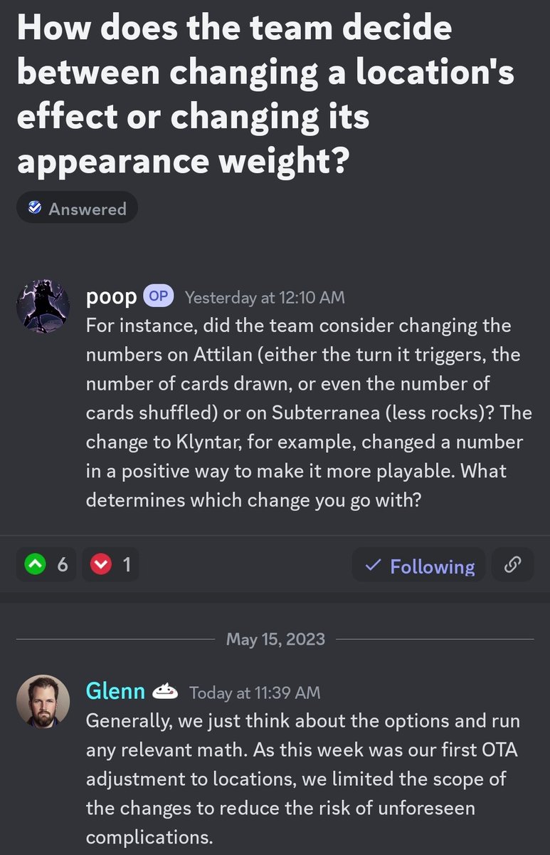 Marvel snap news on twitter glenn on how they decide if to change a