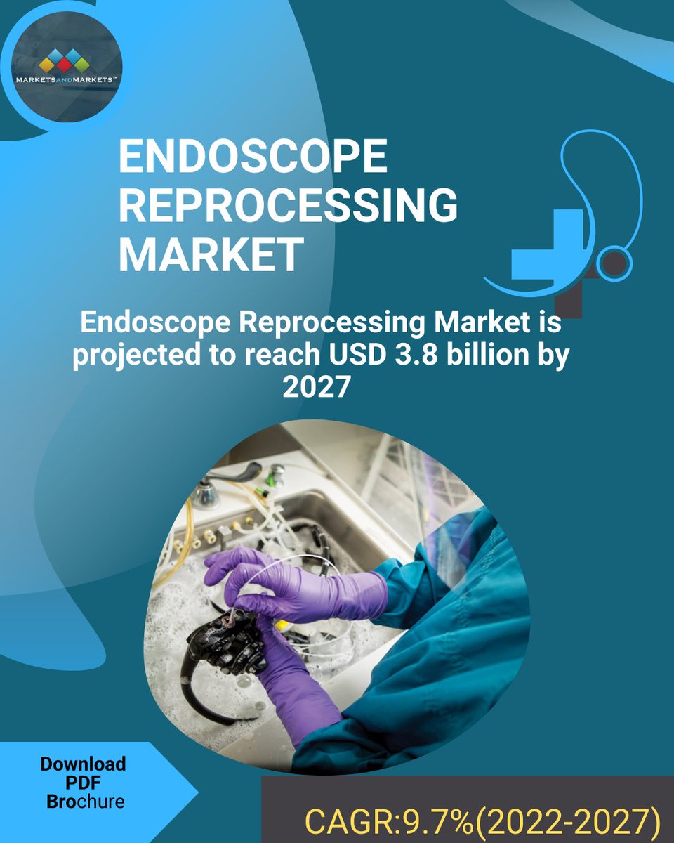 Healthcare6789's tweet image. Endoscope Reprocessing Market worth $3.8 billion by 2027 - Exclusive Report by MarketsandMarkets™ | Healthcare 
shar.es/afQ3s6 
#medical #teststrips #detergentsandwipes #automatedendoscopereprocessors #endoscopedrying #healthcare