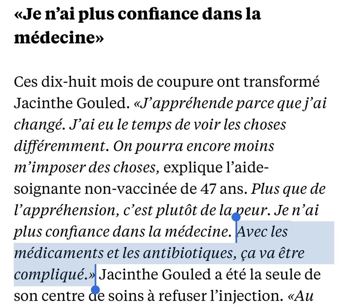 le_tounsi1's tweet photo. Stupeur ! Les soignants antivax sont aussi contre les les autres traitements. Ça va être sympa de savoir si l’infirmier va vraiment donné les traitements prescrits . Au détriment de la santé du patient bien évidemment. https://t.co/SzqC5hI2oe