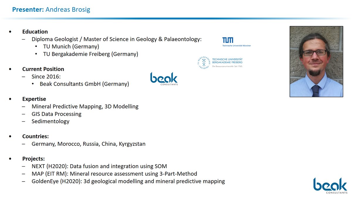Save the date - 25 May 2023:
"3D geological deposit model of #Bockau / #Erzgebirge" at our 29th Beak Symposium, presenting #mineral predictive mapping results for #Sn using #AI. Register now for our free hybrid event: beak2023.eventbrite.de starting at 9 AM CEST <a href="/GoldenEye_H2020/">GoldenEye H2020 project</a>