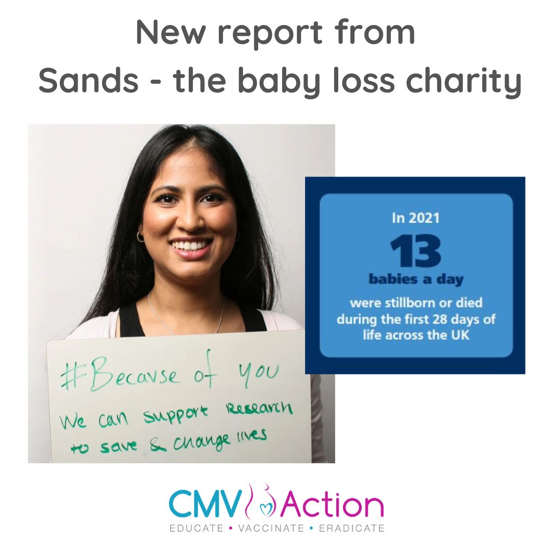 cmvactionuk's tweet photo. Did you know that CMV can cause miscarriages &amp; stillbirths? A landmark report out today from @SandsUK &amp; @tommys Joint Policy Unit shows too many families continue to suffer the heartbreak of losing a baby. Get the report https://t.co/IjfLLgKbdP #CMVAware #BabyLoss #PregnancyLoss https://t.co/5xl7tqHR3q