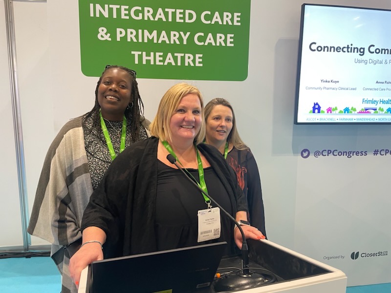 Connected Care (@connectedcare__) on Twitter photo On Friday <a href="/fishta_ab/">Anna Fishta</a> <a href="/MaxinePeel1/">Maxine Peel</a> & @yinka_pharm presented on 'Connecting Community Pharmacy using Digital and Population Health' at the <a href="/CPCongress/">Clinical Pharmacy Congress</a> - another great example of showcasing the benefits of #ConnectedCare to the wider community!
<a href="/FrimleyHC/">FrimleyHealth&CareICS</a> <a href="/M_YousafAhmad/">Yousaf Ahmad</a> On Friday <a href="/fishta_ab/">Anna Fishta</a> <a href="/MaxinePeel1/">Maxine Peel</a> & @yinka_pharm presented on 'Connecting Community Pharmacy using Digital and Population Health' at the <a href="/CPCongress/">Clinical Pharmacy Congress</a> - another great example of showcasing the benefits of #ConnectedCare to the wider community!
<a href="/FrimleyHC/">FrimleyHealth&CareICS</a> <a href="/M_YousafAhmad/">Yousaf Ahmad</a>