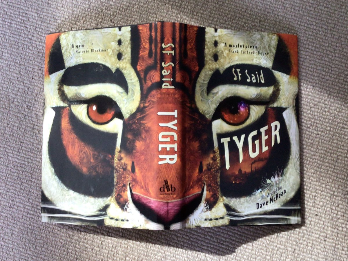 #Tyger is a powerful combination of words & images, echoing old & ancient poetry & prose. Set in a dystopian version of C21st London it celebrates the power of the human spirit to make a difference. Perfectly matched author & illustrator @whatSFSaid @DaveMcKean @DFB_storyhouse