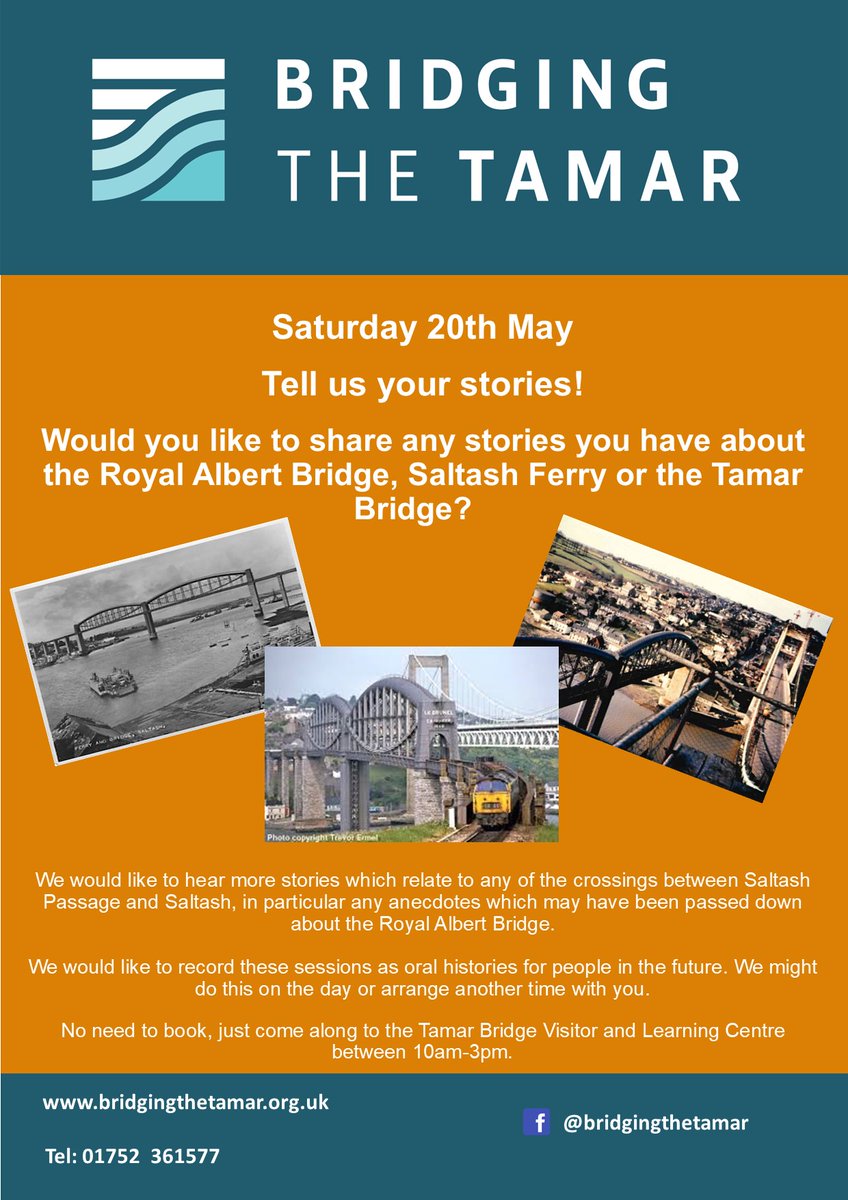 Come and tell us your stories this Saturday 10am - 3pm 👇👇🏾 #tamarbridge #bridgingthetamar #saltash #stbudeaux #royalalbertbridge