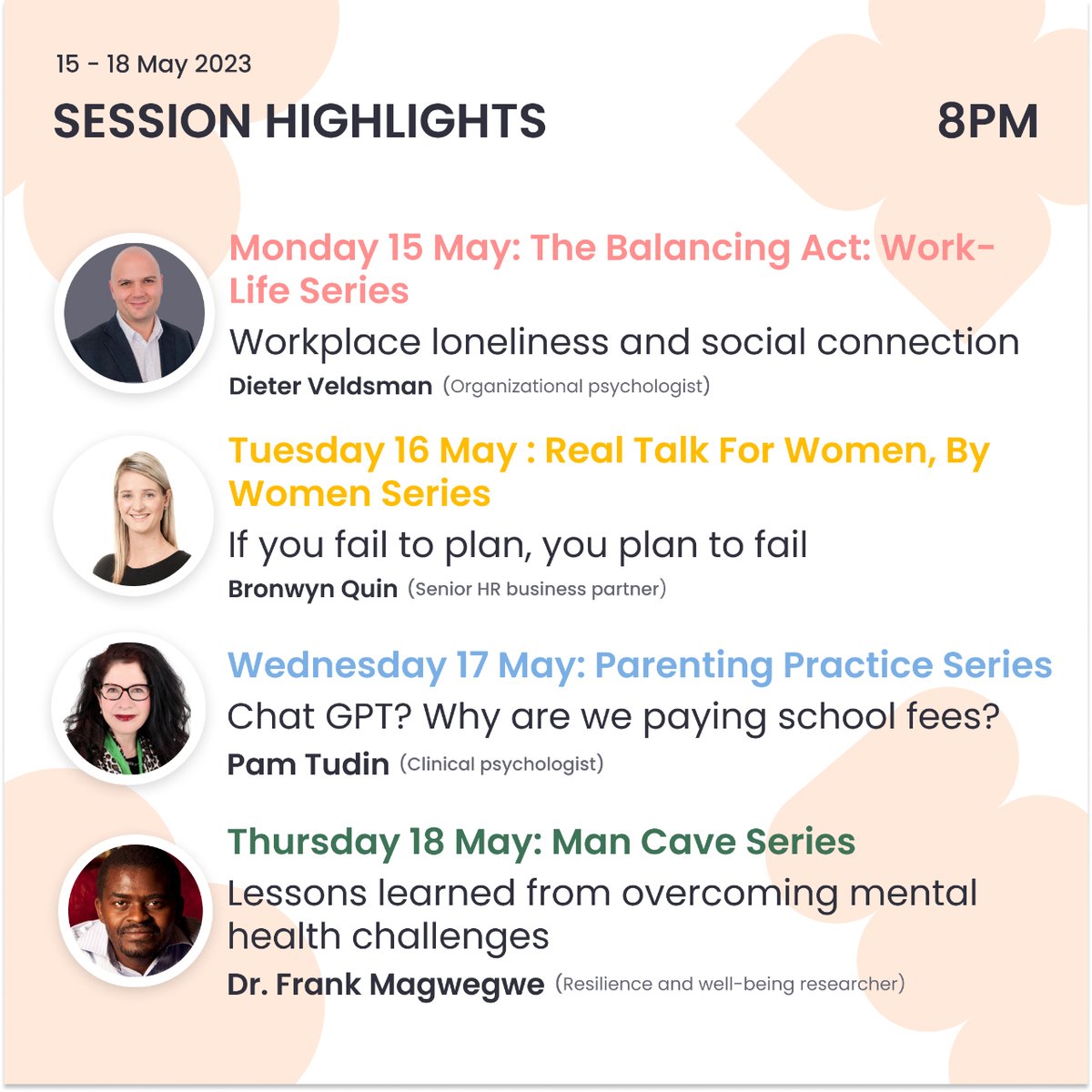 octoberhealth's tweet photo. Our daily sessions run from 8am-10pm and offer a safe space to discuss mental-health related topics. See this weeks session highlights 🐼
Download our app and join the conversation- https://t.co/f8RBoYlX03 💜
#mentalhealthawareness #joinpanda #mentalhealthawarenessmonth https://t.co/4ji415PW7g