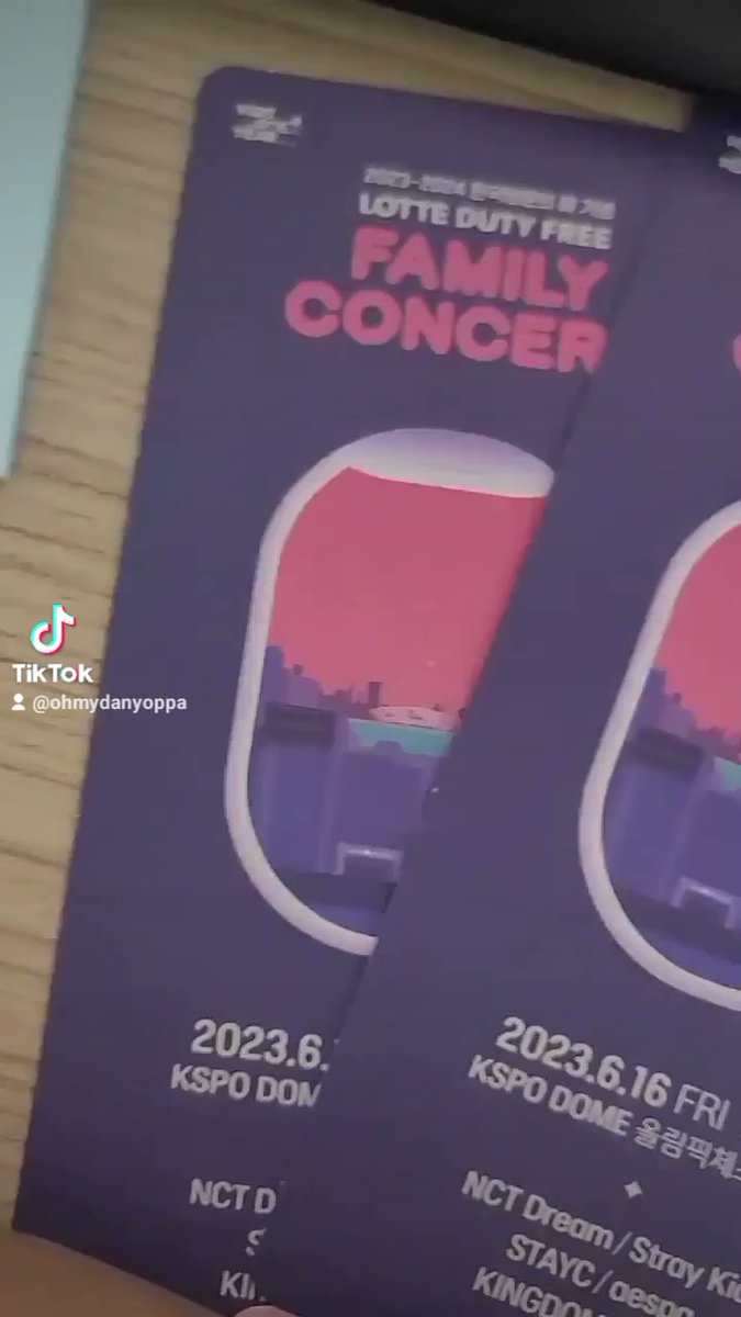 LOTTE DUTTY FREE FAMILY CONCERT 2023

Check and fill the form
ticket.kstairway.com/concert/#tab-l…
or DM to IG kstairway.music for more information

DAY 1 June, 16
NCT Dream
Stray Kids
STAYC
AESPA

DAY 2 June, 17
ITZY
ENHYPEN
and many more

#concert #korea #ticket #LOTTEFAMILYCONCERT…