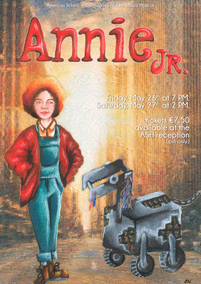 We're excited to announce the upcoming Middle School Musical: Annie Jr!

Get your tickets at the ASH Main Campus Reception, and join us for the performance on:
- Friday, May 26th at 19:00
- Saturday, May 27th at 14:00

See you there!

#ASHexperience
#JoyfulLearningEnvironments