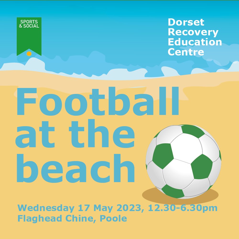 DMHF_social's tweet photo. Today is the start of #mentalhealthawareness week. 

On Wednesday we are down at Flaghead Chine with @RecoveryDorset with lots of free activities going on! 

Come on down and see us!

#sports #social #connection #Poole #Dorset https://t.co/XC7mRaxsWr