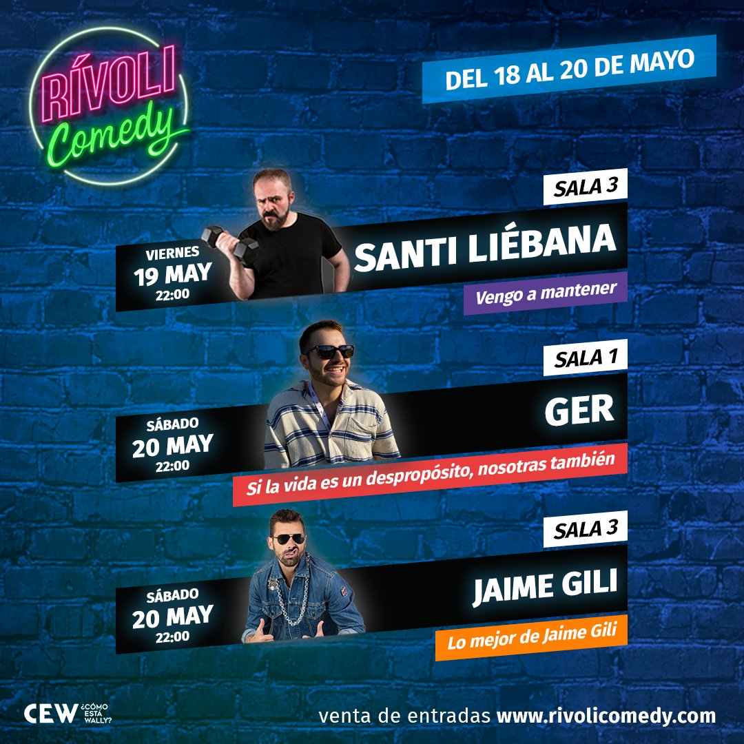 Si no os apetece reíros y pasarlo bien por favor... no entréis en rivolicomedy.com y compréis entradas para este fin de semana 😊.

#agendasemanal #rivolicomedy #risas #comedia #mallorca #islasbaleares #palma