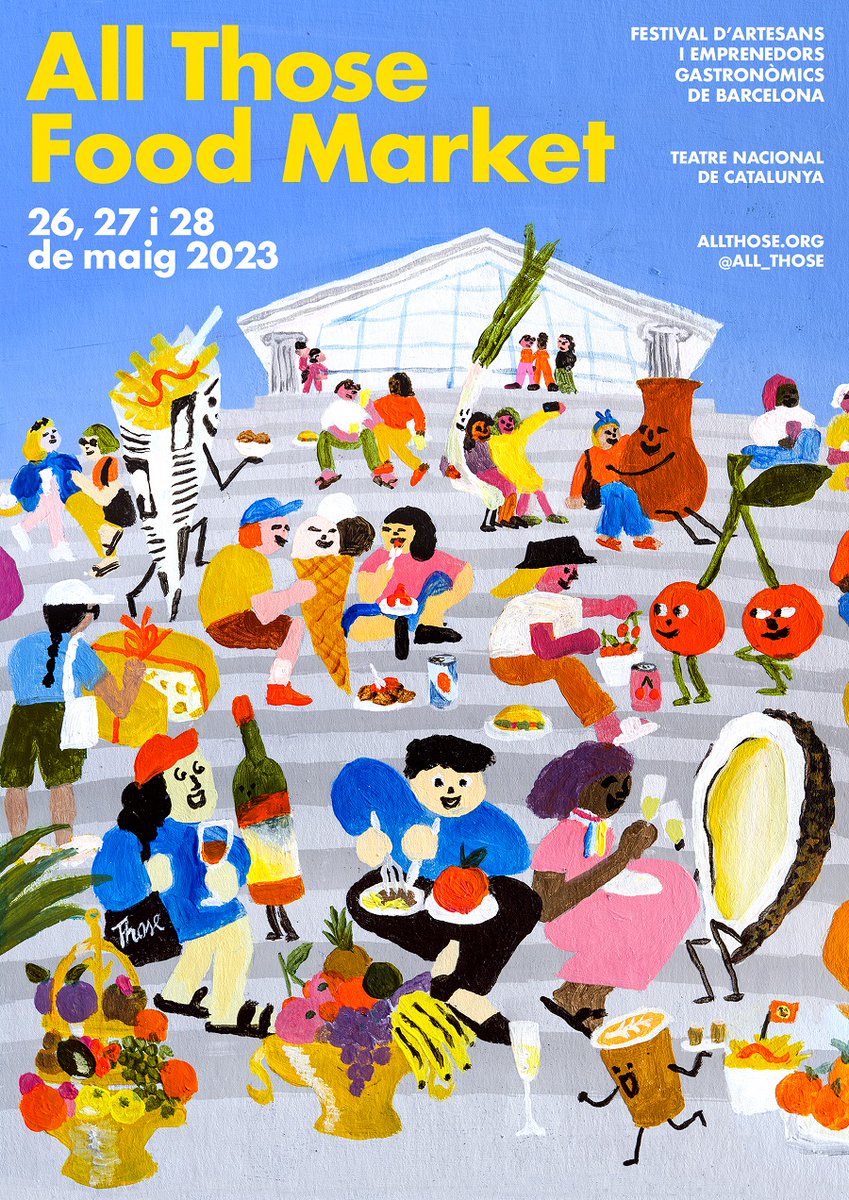 catexperience's tweet photo. Del 26-28/5, té lloc l'edició primavera de l' #AllThoseFoodMarket 🌸
Descobreix nous plats i sabors, gaudeix dels tallers programats i coneix les darreres tendències gastronòmiques.
ℹ️ https://t.co/nfRIHr6mrr
Cartell: Olga Capdevila
@allthoseAT @VisitBCN_CAT @teatrenacional https://t.co/r63aYzkwTR