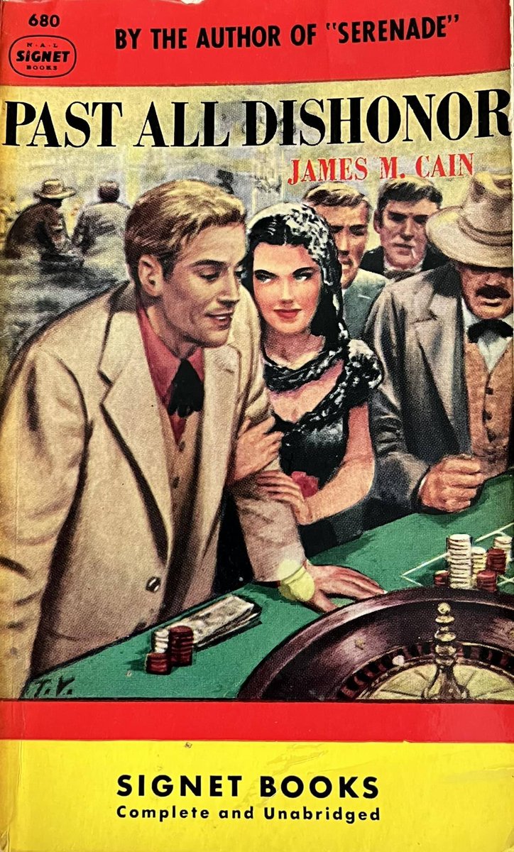 wilsongullis's tweet photo. Past All Dishonor by James M. Cain (Signet 680, 4th Printing, March 1949). Cover Art by T.V. #PastAllDishonor #JamesMCain #1940s #books #book #coverart #cover #covers #paperback #vintage #vintagepaperback #vintagepaperbacks #SignetBook #SignetBooks https://t.co/G8l91k1pgr