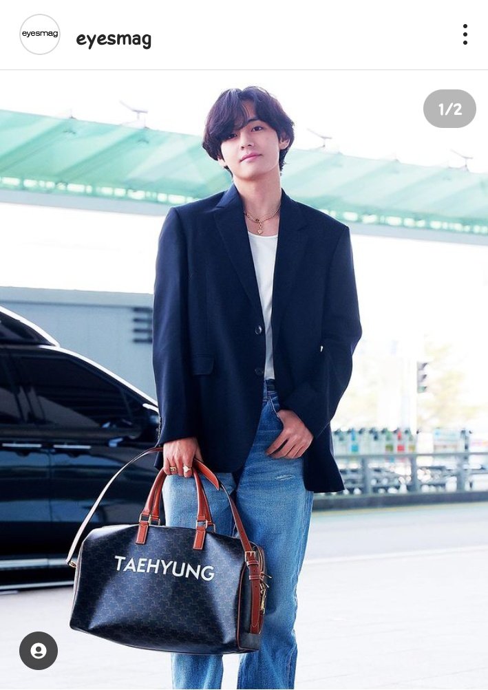 In pics BTS V airport fashion in luxury brands; Kim Taehyung