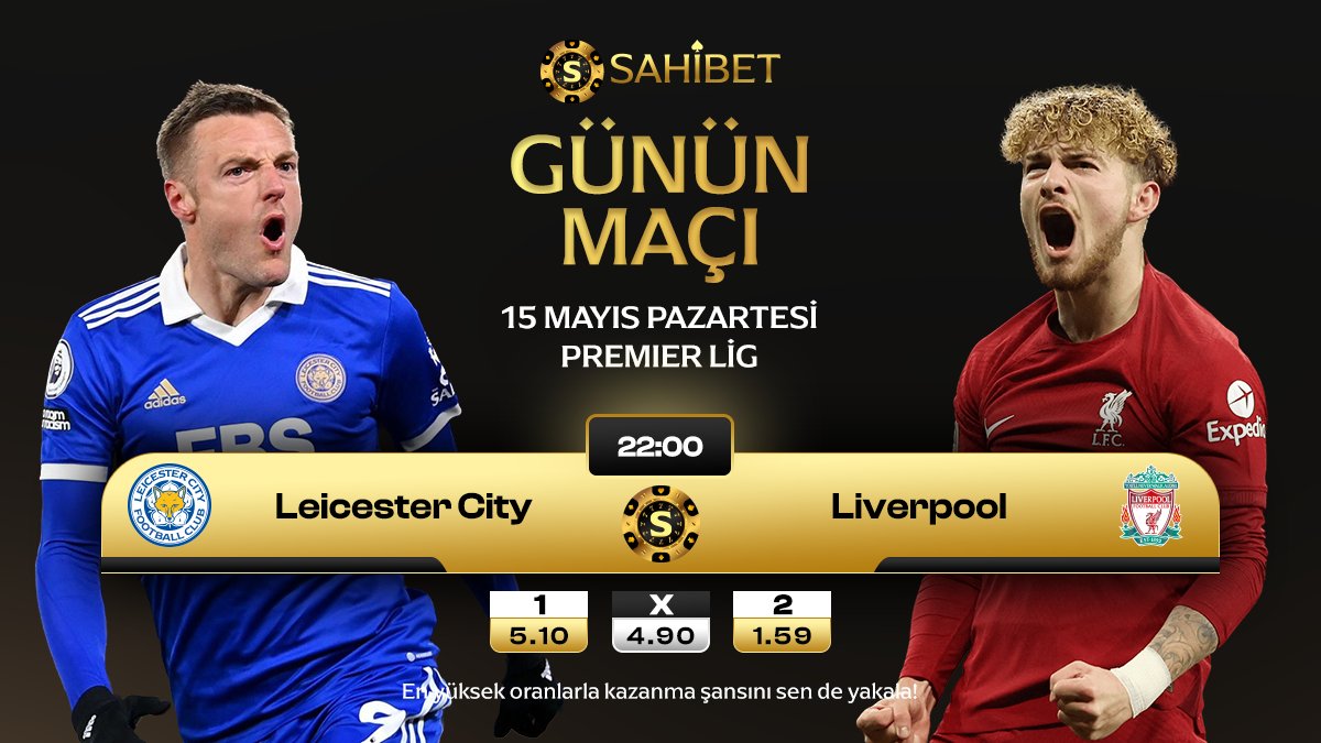 SahibetResmi's tweet photo. ⚽️GÜNÜN MAÇI⚽️

Leicester City ⚔️ Liverpool

5 DAKİKADA ÇEKİM GARANTİSİYLE HEYECAN SAHİBET’TE💰

https://t.co/1earhvAJSP https://t.co/zmTrsHNC2s