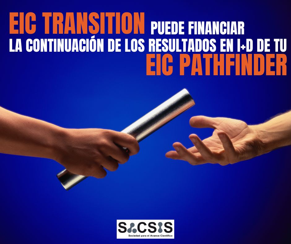 eSACSIS's tweet image. Continúa los resultados de tu EIC Pathfinder y lleva tu investigación al siguiente nivel. Descubre cómo obtener financiación y asegurar el éxito a largo plazo. financiacioneinvestigacion.com/blog/eic-trans… 
#EICTransition #FinanciaciónProyectos #InvestigaciónyDesarrollo #Innovation