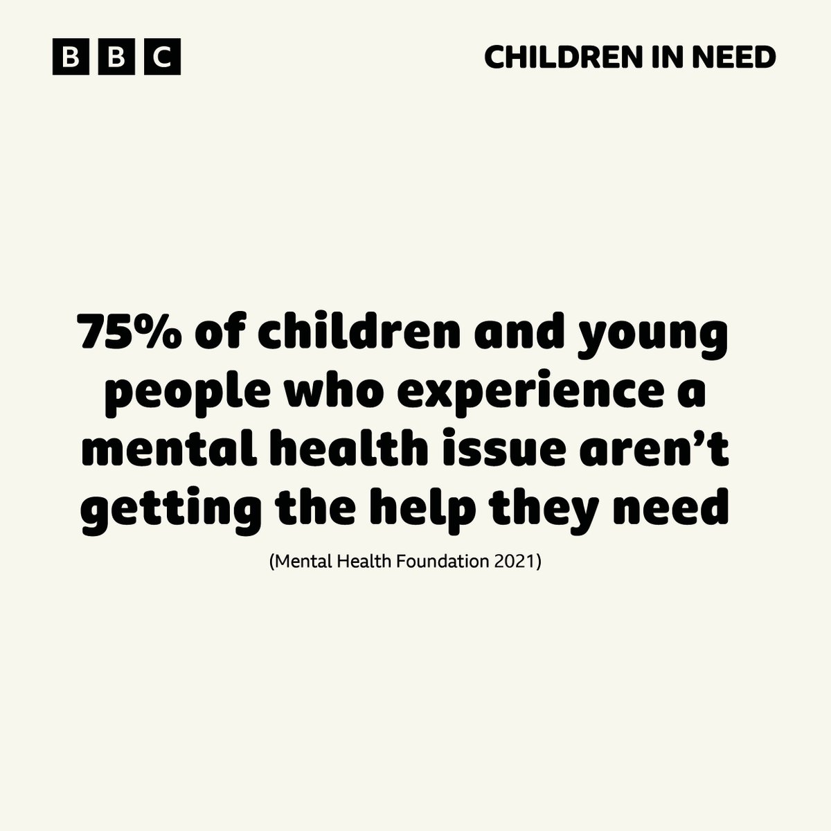 Our goal is to encourage conversations about kids’ mental health and to
give children, parents, teachers and guardians the tools they need to discuss feelings in a healthy way.

Find out more about our 'Behind the Bandana' campaign at bbc.co.uk/pudsey