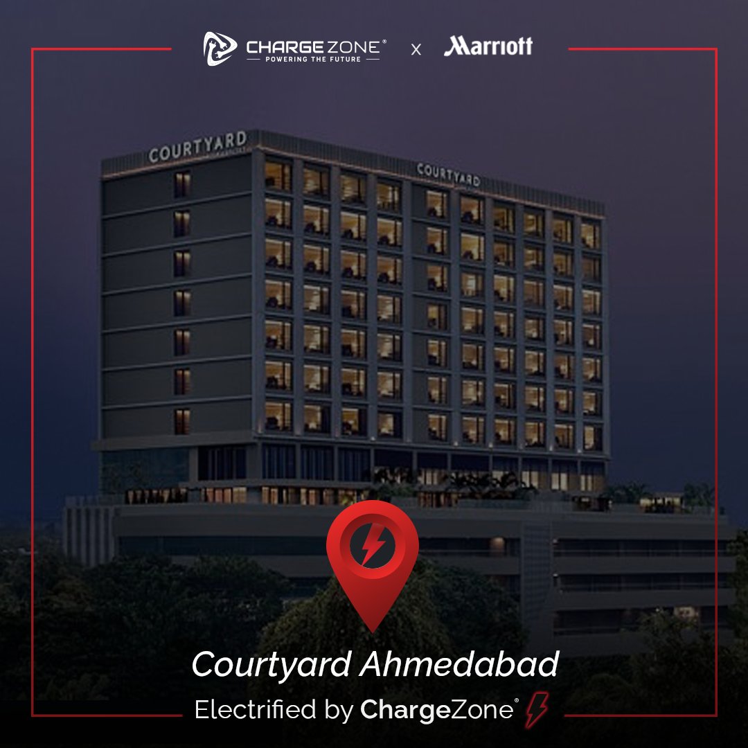 Electrifying more and more Marriott hotels as we speak ⚡⚡⚡ For now, the Courtyard Amritsar and Courtyard Ahmedabad are powered by yours truly!

#chargezone #ahmedabad #amritsar #amdavad #amdavadi #goldentemple #marriottinternational #evcharger #evcharging #emobility