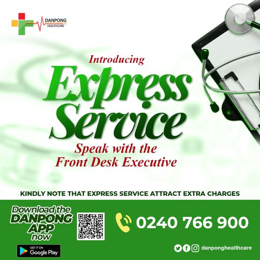 DanpongHealth_'s tweet image. Need quick medical assistance? 
Danpong Healthcare Express Service is at your service, providing top-notch healthcare services for all your needs! Call us now at 0240766900 for all enquiries and appointments! 💊💉 #DanpongHealthcare #ExpressService #MedicalAssistance