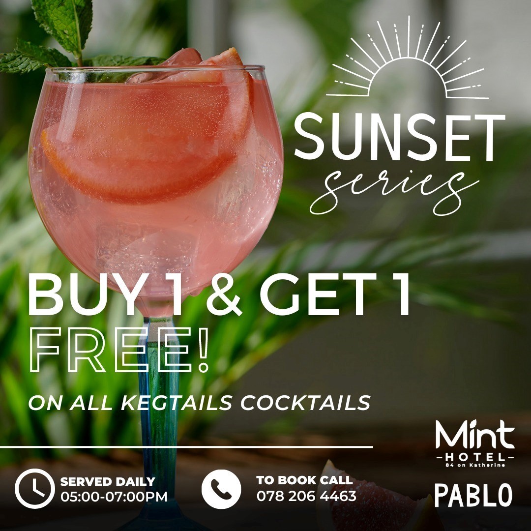Stay_MINTHotels's tweet photo. Sunset Series Offer!

‘Buy 1 &amp; Get 1 FREE’ on all Kegtail cocktails at the coolest address in Sandton!

⏳Every Mon – Sun
🕓5pm - 7pm
📍MINT Hotel 84 on Katherine

Call or WhatsApp: 078 206 4463

Alcohol is not for sale to persons under the age of 18

#mint2be #pablosandton https://t.co/2AZrzwOF0R