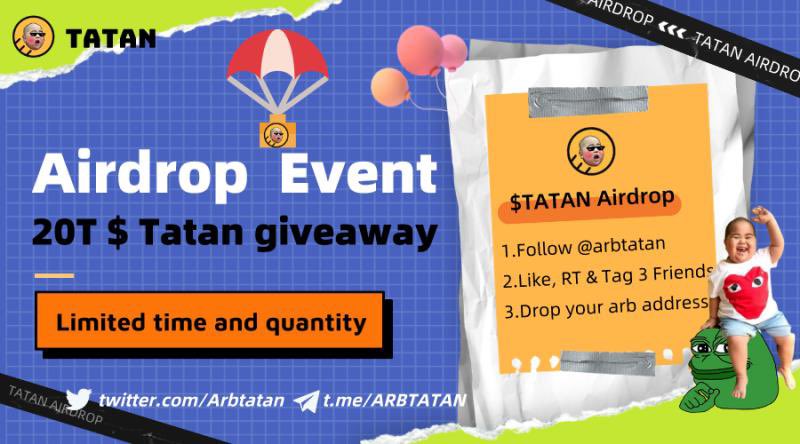 bitecong's tweet image. 最牛表情包TATAN代币空投

抽10人每人100亿代币

要求:

1.关注@Arbtatan &amp;amp;  @bitecong 

2.点赞&amp;amp;转发&amp;amp;@三位好友

留下你的ARB地址