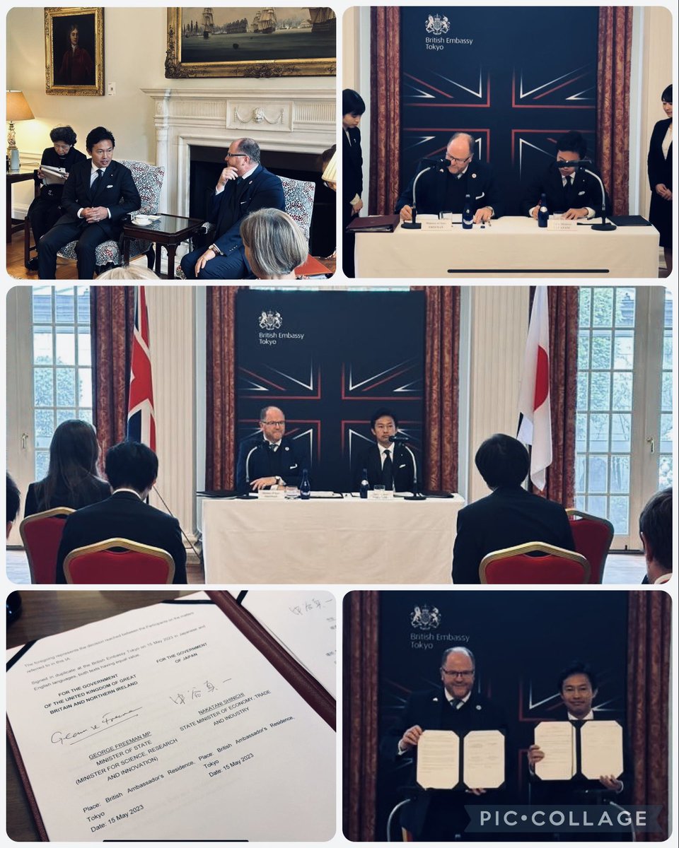 MPGeorgeFreeman's tweet image. For the UK to compete in the global🌍race for Science Technology + Innovation we have to think more globally, collaborate more deeply &amp;amp; move more quickly.

Delighted that we have been able to negotiate🤝&amp;amp; today sign✍️ in Tokyo the🇬🇧+🇯🇵 #UKJapan S+T Collaboration Agreement 📜 to..