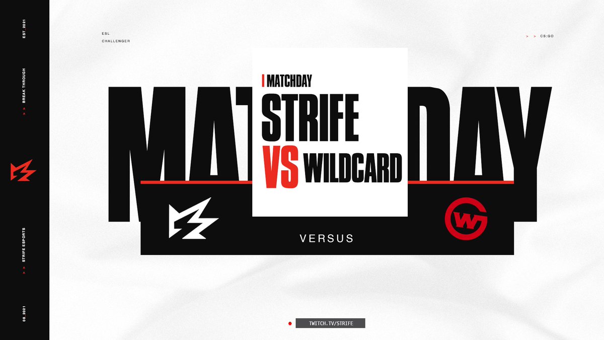 Last Game of the Season, Let's Finish with a Bang! ⚔️@Strife_Team vs. @Wildcard_GG ⌚️5:00PM EST 📽️twitch.tv/StrifeCSGO 🎙️@AllinGaming23 #BreakingThrough💥 | #ESLChallengerLeague