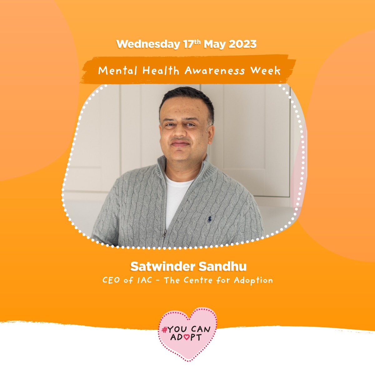 It is #mentalhealthawarenessweek2023 and on Wednesday I will be doing an #instagram takeover for @Youcanadopt for a Q&A during the day so please check it out and submit your questions on any issues linked to #adoption #MentalHealthAwarenessWeek