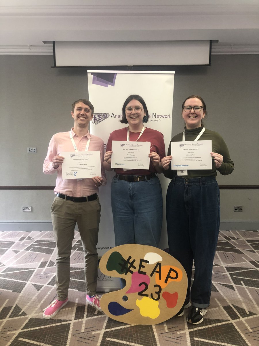 ChristinaGRobb's tweet photo. This weekend at EAP 2023 was a great time for the Beveridge group and showcasing our research. I won best poster prize, Izaak won runner up poster prize and Cara won best poster pitch! @ASN_RSC https://t.co/wVmljoX4KX