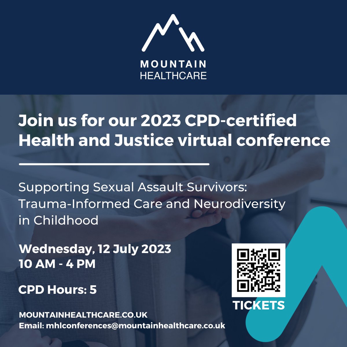 🔔 Save the date! 🔔 Our annual CPD conference for #HealthandJustice professionals is on 12 July, 10am - 4pm! This year's topic is "Supporting Sexual Assault Survivors: Trauma-Informed Care and Neurodiversity in Childhood". #SSASConf2023 #Conference #SexualAssault #Rape #SARC