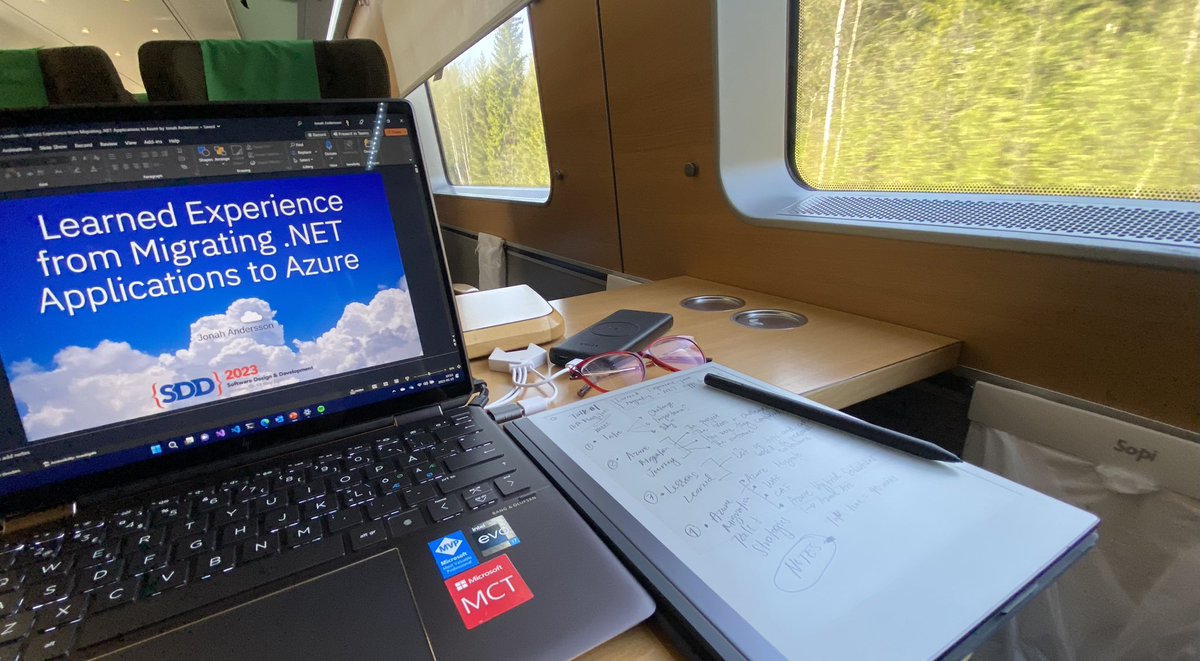 cjkodare's tweet photo. On the way to Stockholm airport to take my flight London ✈️🇬🇧
Finalizing one of my talk for @sddconf while on the speed train 🚆
#azure #sddconf https://t.co/QlKczDYZWP