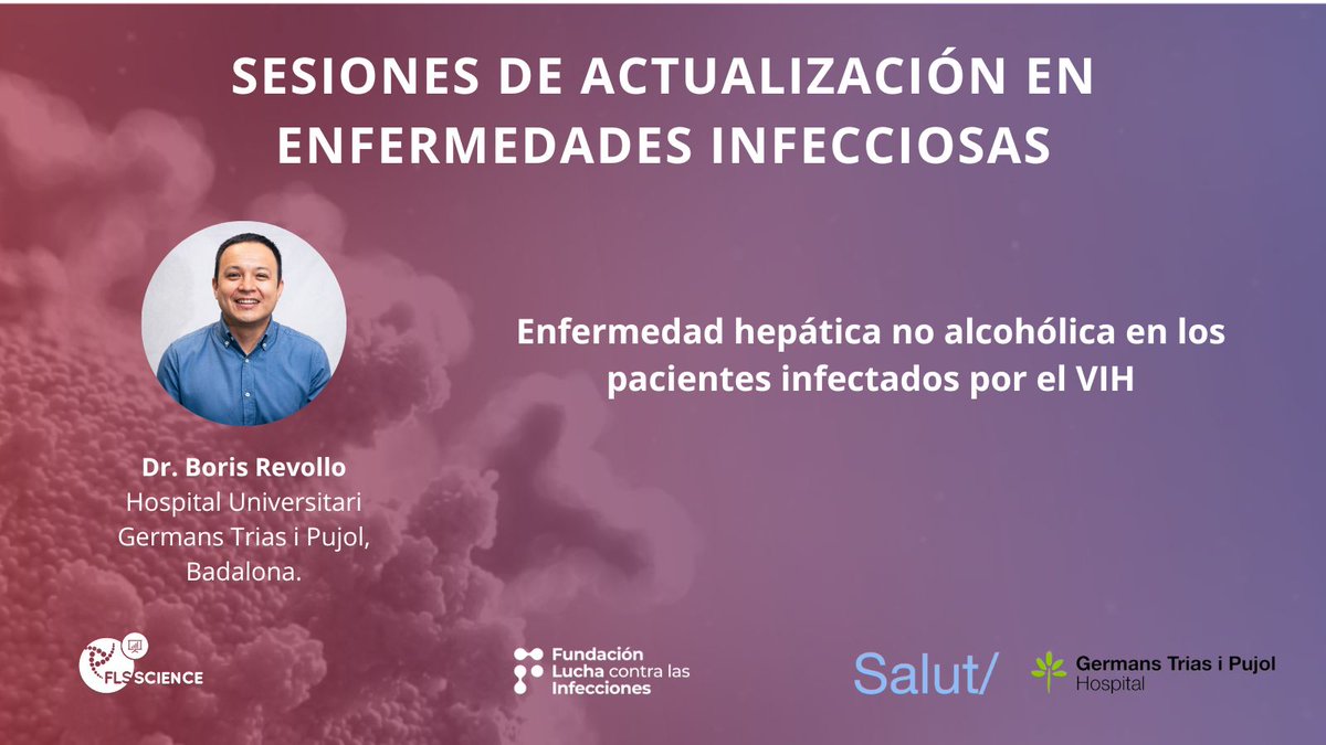 scienhub_org's tweet image. 📣¡Esta semana va a haber dos #sesionesinfecciosas! 

👉🏽Mañana el Dr. Boris Revollo hablará sobre la enfermedad hepática no alcohólica en los pacientes infectados por el VIH.

📍@Fundacio_Lluita
📅16/05
⏰14 h
💻Con transmisión en directo

+ info: bit.ly/3IG0dFz