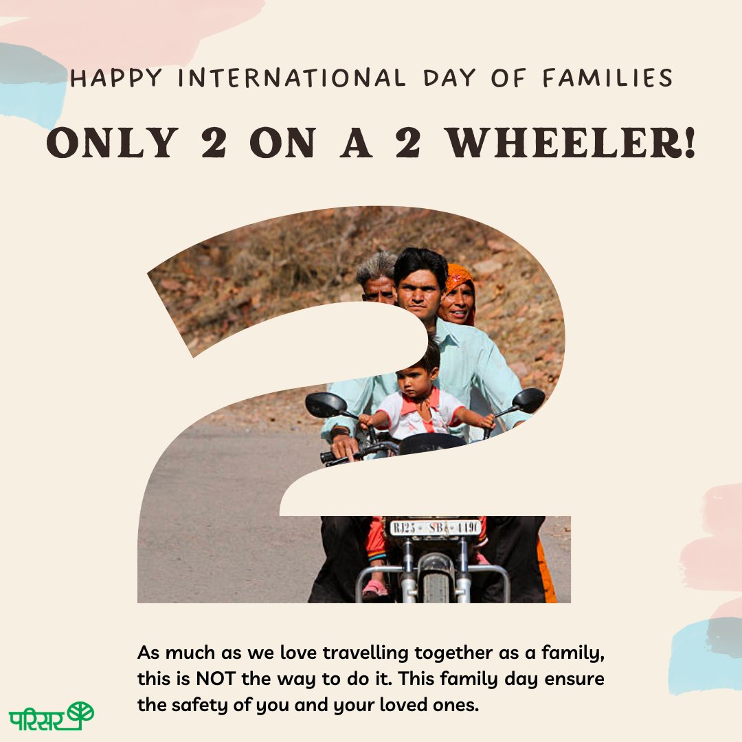 parisarpune's tweet photo. Enforce only two persons riding on a two-wheeler!
#RethinkSafety on motorbikes! #TwoOnTwo
#RethinkMobility #RoadSafetyWeek
@MORTHRoadSafety @MORTHIndia @PMCPune @RoadSafetyNetwk @UNGRSW @UNRSC https://t.co/MnLuAusD63