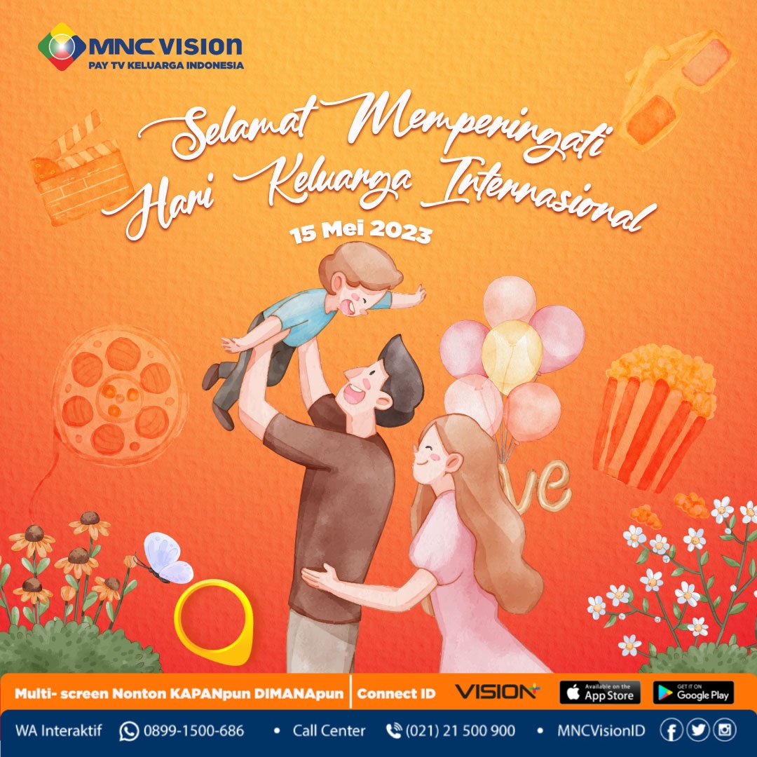 MNCVisionID's tweet photo. Selamat Hari Keluarga Sedunia! 👨👩👧👦
Momen apa yang paling kamu sukai saat bersama keluarga? Comment yukkk~ 💕
MNC Vision Pay TV Keluarga Indonesia!
#MNCVision #PayTVKeluargaIndonesia #Multiscreen #TVDigital #TVBerlangganan #HariKeluarga https://t.co/Pn2mgtoNwA