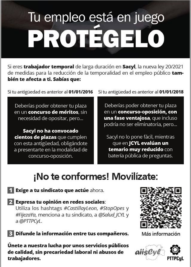 Proponemos a los trabajadores del sacyl, que empapelen sus centros de trabajo,¡ No te conformes! Movilizate.
aiiscyl.wordpress.com/2023/04/24/pla…
 #FijezaYA #CastillayLeon #StopEres