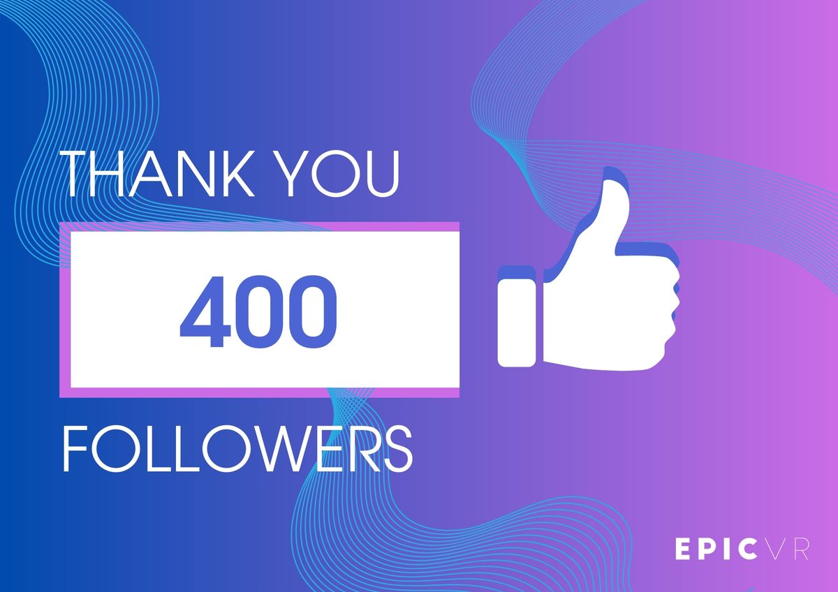 ericnofsinger's tweet photo. RT @EPIC_VR_: We already have over 400 followers on #Twitter! 🤩
Thank you for your trust!
Follow us to stay up to date with VR and technologies!
#vr #vrtechnology #virtualreality #gamedev #gamevr #vrgaming #epicvr #vr #followers #technology #tec… https://t.co/Us4R1AvVe5
