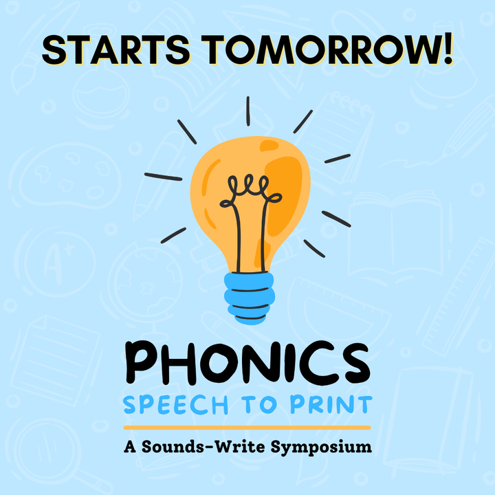 SWLiteracy's tweet photo. The Sounds-Write Symposium begins tomorrow! It's not too late to register for your free ticket, where you can watch all Symposium sessions within a 48-hour window. 

Don't forget the early-bird pricing for the All Access pass ends today! Find out more at https://t.co/PSQlTzbweB https://t.co/stYxiqeQBy