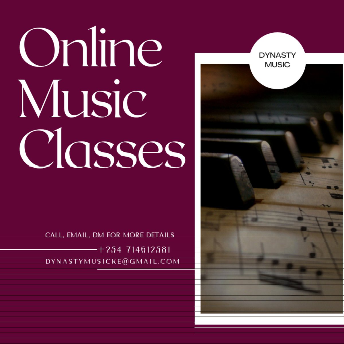 DhamiriMira's tweet photo. In 2020, Covid came with a lesson. We had to make sure that our Voice Classes went on even with the lockdown and the curfew. We introduced Online Classes and they have been working so well since. This is convenience as you become a better singer.
Contact us for more details. https://t.co/zI6M6SN9OK
