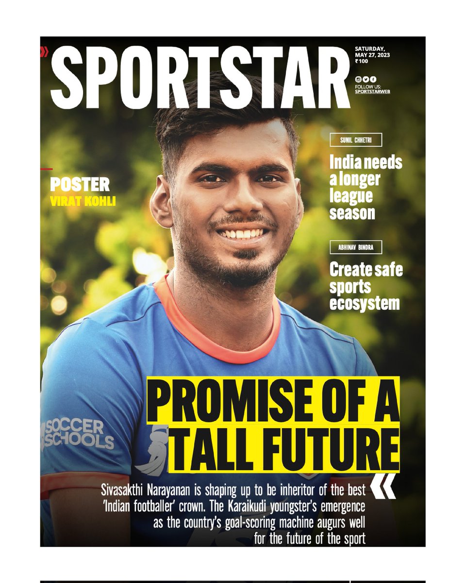 A cover star from Karaikudi! 🔥

Blues' striker Sivasakthi is on the cover of @sportstarweb's May 2023 issue, opening up about his journey, the 2022-23 season, call-ups to the National Team and more. Grab your copy soon! 📔

#WeAreBFC #NothingLikeIt #SportstarAllInForSports